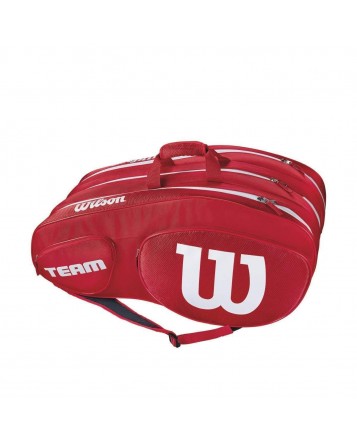 Чехол для теннисных ракеток Wilson Team III 12 RK RD/WH