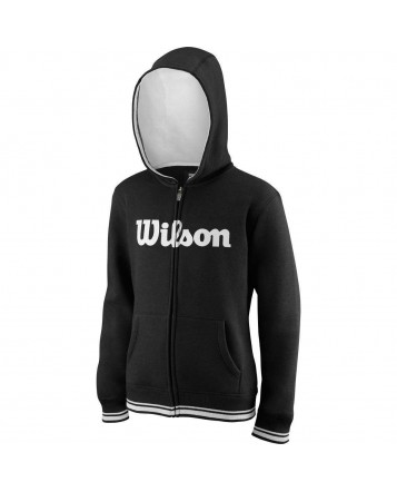 Толстовка Wilson Jr Y Team Script FZ Hoody/Black/White