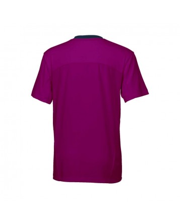Футболка Wilson Jr Su Colorblock Ringer Crew/Merlot/Coal/Neon Red