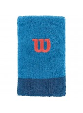 Напульсники WIlson Extra Wide Wristbands Blithe/Deep Water/ Hot Coral Напульсники WIlson Extra Wide Wristbands Blithe/Deep Water/ Hot Coral