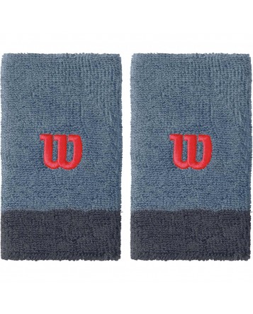 Wilson Extra Wide Wristbands Flint/Ebony