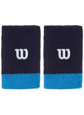 Напульсники Wilson Extra Wide Wristbands Peacoat/Coastal/Wh