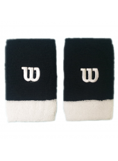Напульсники Wilson Extra Wide Wristbands Bk/WH/Wh Напульсники Wilson Extra Wide Wristbands Bk/WH/Wh