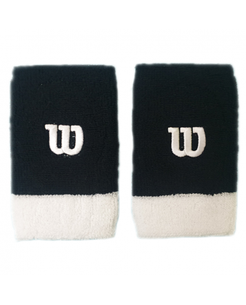 Напульсники Wilson Extra Wide Wristbands Bk/WH/Wh