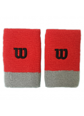 Напульсники  Wilson Extra Wide Wristbands Infrared/Alloy/Bk