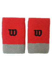 Напульсники Wilson Extra Wide Wristbands Infrared/Alloy/Bk Напульсники Wilson Extra Wide Wristbands Infrared/Alloy/Bk