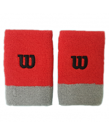 Напульсники  Wilson Extra Wide Wristbands Infrared/Alloy/Bk